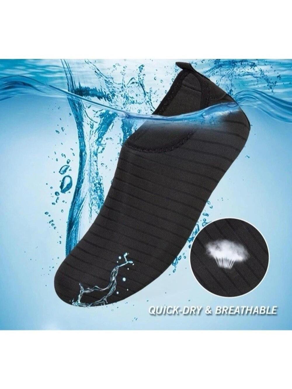 Men's Water Shoes Size 10.5-11.5 Black Foldable Lightweight Nonslip 44/45 NEW - Picture 8 of 9